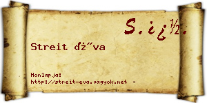 Streit Éva névjegykártya